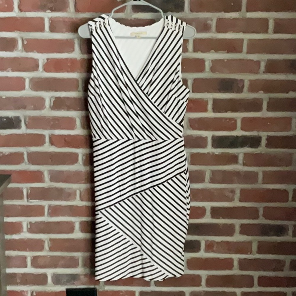 Hawthorn black-and-white stripe mini dress